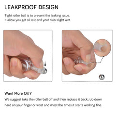 PrettyCare leak-proof cap demonstrates reliable seal for on-the-go essential oil use.