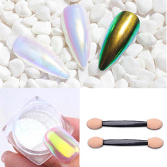 Pretty Diva beginner-friendly chrome powder kit with easy application tools.
