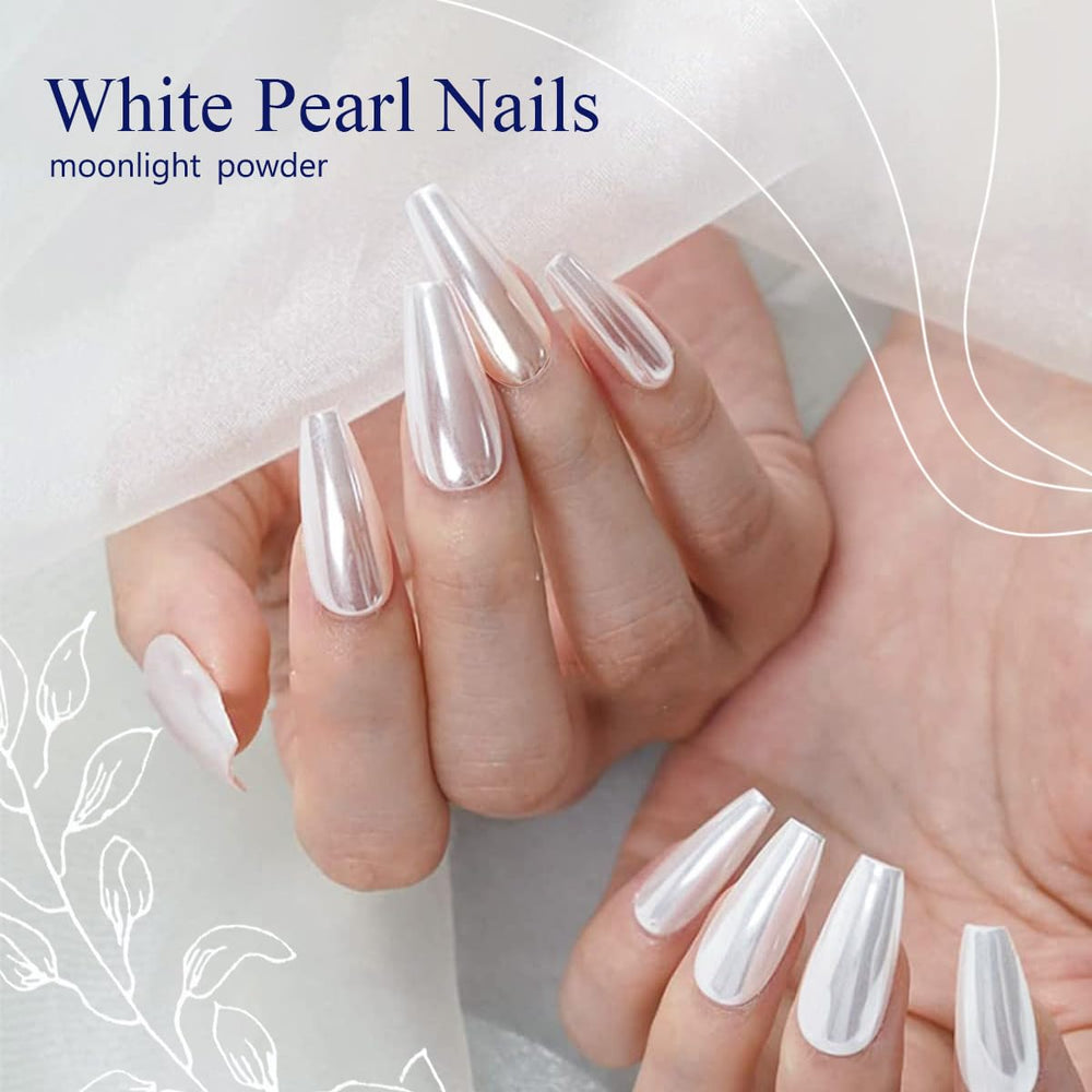 Pretty Diva envase polvos cromo blanco luna, diseño compacto.