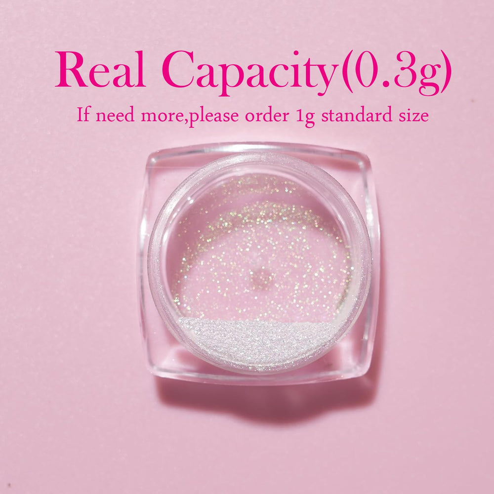 PrettyDiva Mermaid Chrome Powder finish delivering aurora shimmer on manicure.