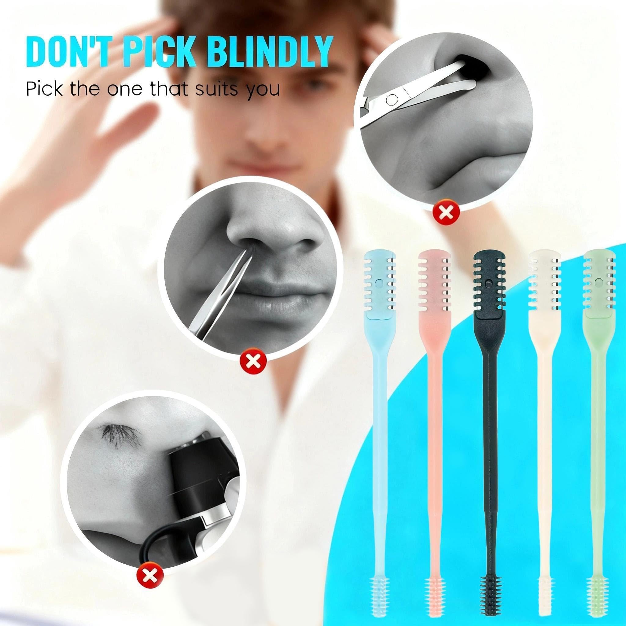 prgislew nose hair trimmer 2-in-1 easy-grip-handle comfortable use.