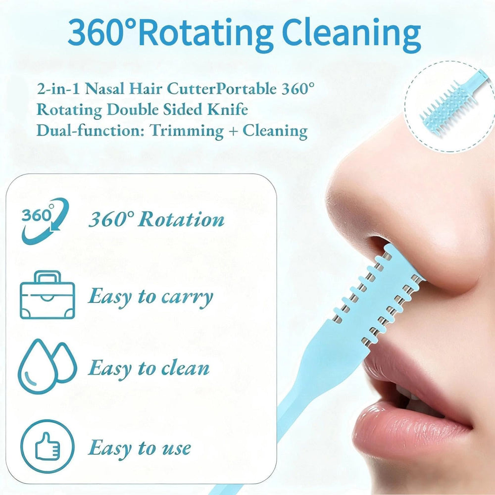 prgislew nose hair trimmer 2-in-1 safety-rounded-edges protect nasal skin.
