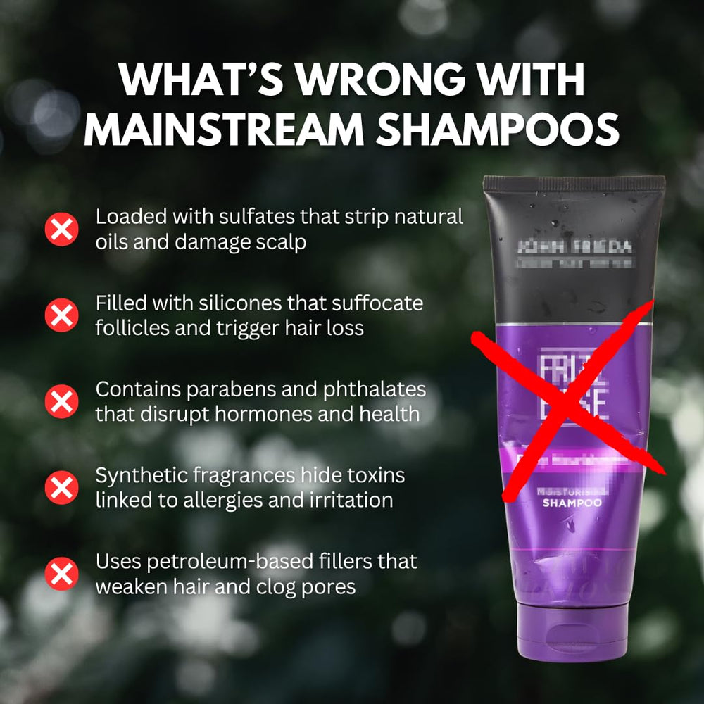 PRIMALS shampoo foam in hand demonstrates easy daily application