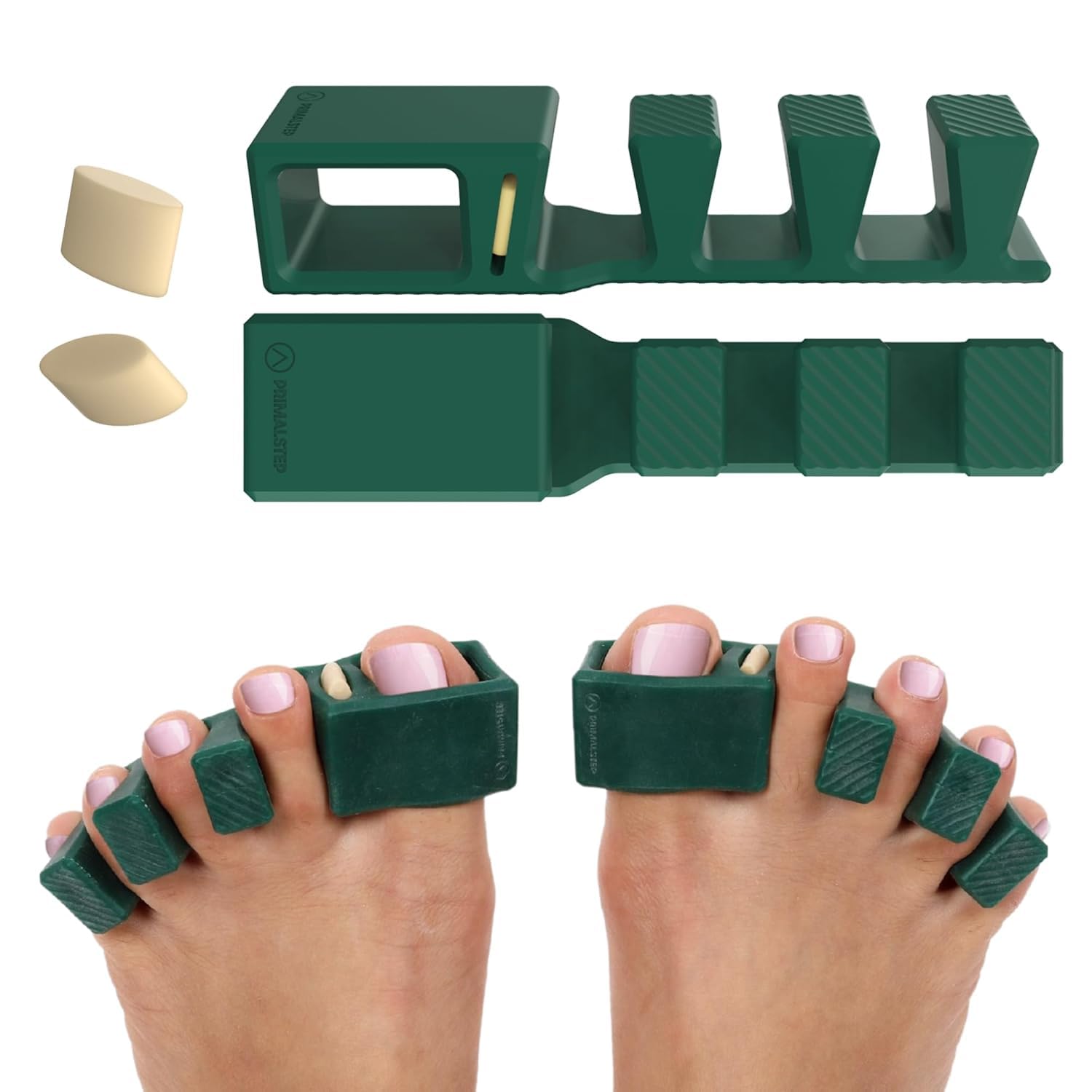 PRIMALSTEP APEX toe separators in use for natural toe alignment and daily comfort