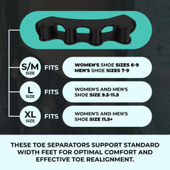 PRIMALSTEP VYCE toe separators worn with a sock for easy use.