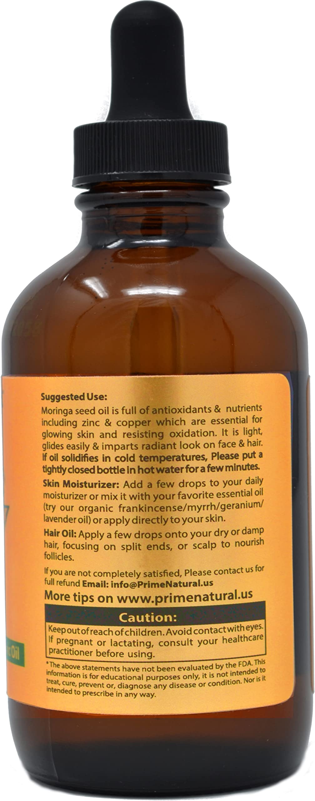 Prime Natural Moringa Oil ingredients scene highlights natural nutrients and quality
