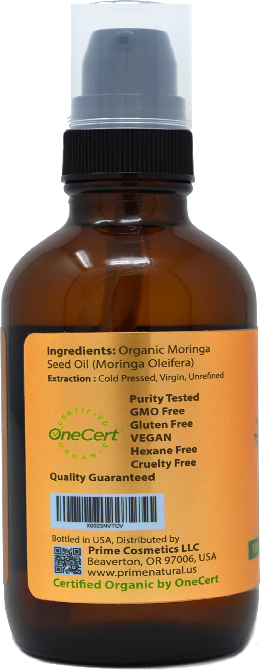 Prime Natural Moringa Oil for scalp massage demonstrates hair care benefits