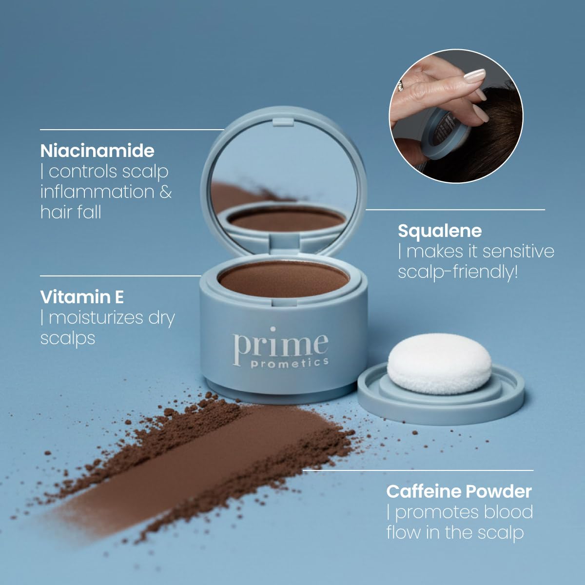Brunette shade match from Prime Prometics delivering natural hairline look