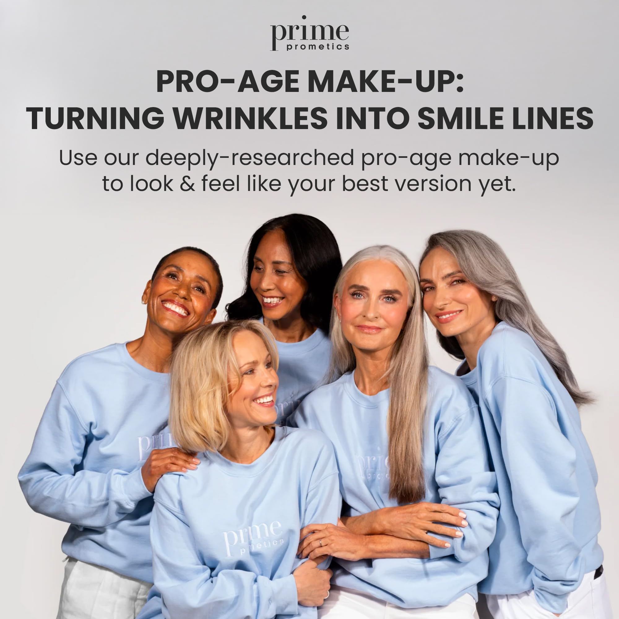Prime Prometics foundation on dry skin demonstrates long-lasting wear and even tone.