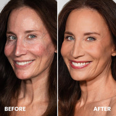 Prime Prometics foundation swirl on arm shows adaptive tone for seamless complexion.