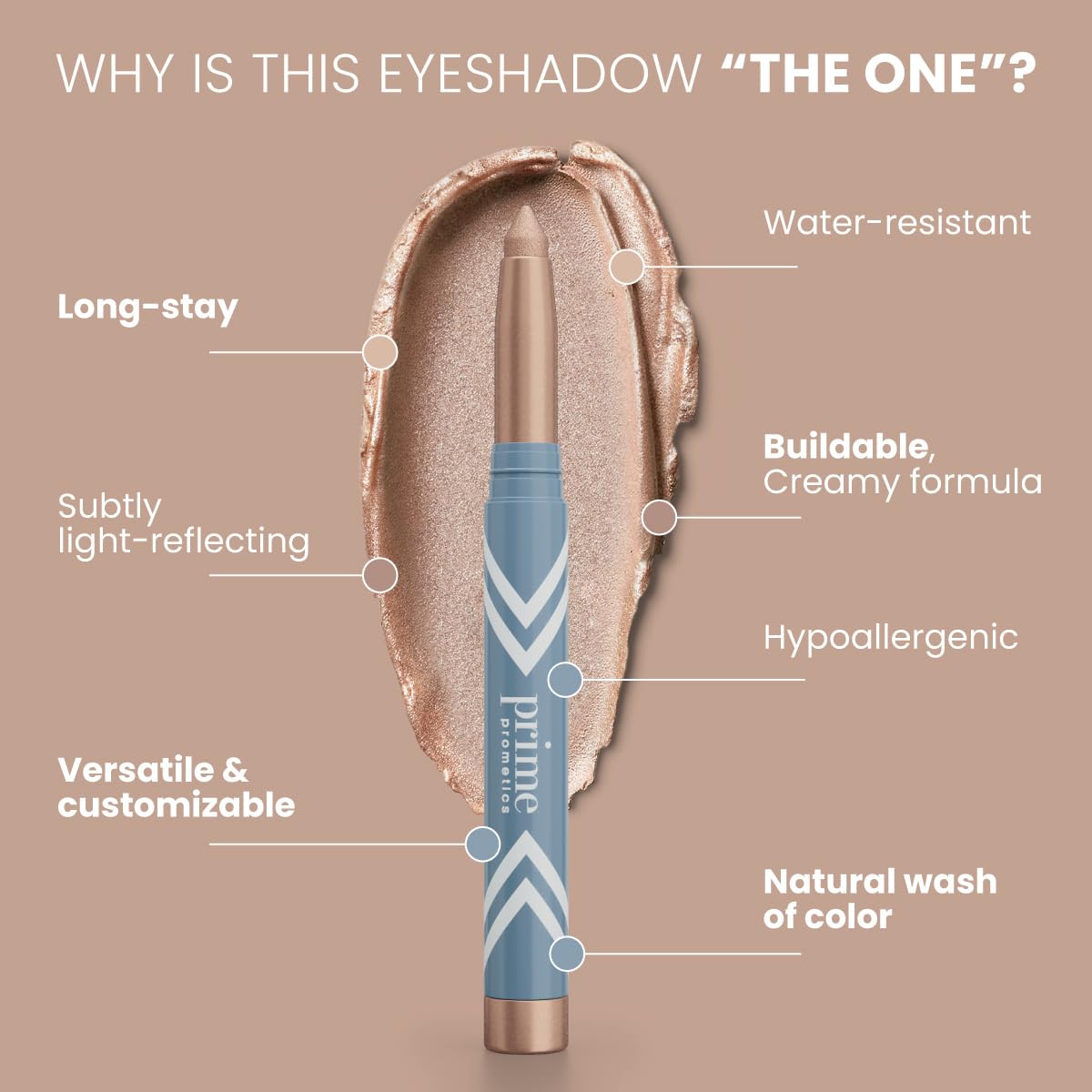 Creamy PrimePrometics PrimeEyes swirl for easy everyday use.