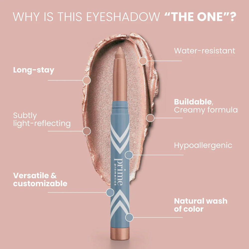 Application of Prime Prometics PrimeEyes Stardust demonstrates easy, precise lines for mature eyelids.