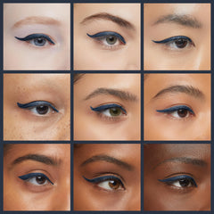 PrimePrometics PrimeEyes Glide Eyeliner application stroke on lids shows smooth glide.