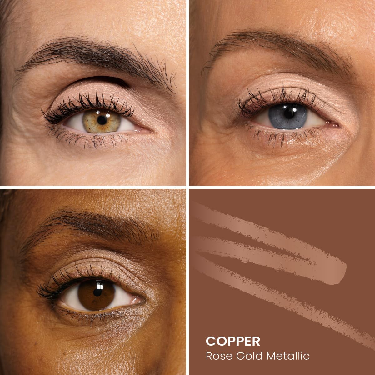 Prime Prometics PrimeEyes Glide Eyeliner copper metallic smooth blend for versatile eye looks