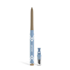 PrimePrometics PrimeEyes Glide Eyeliner in golden metallic packaging for precise, long-lasting definition.