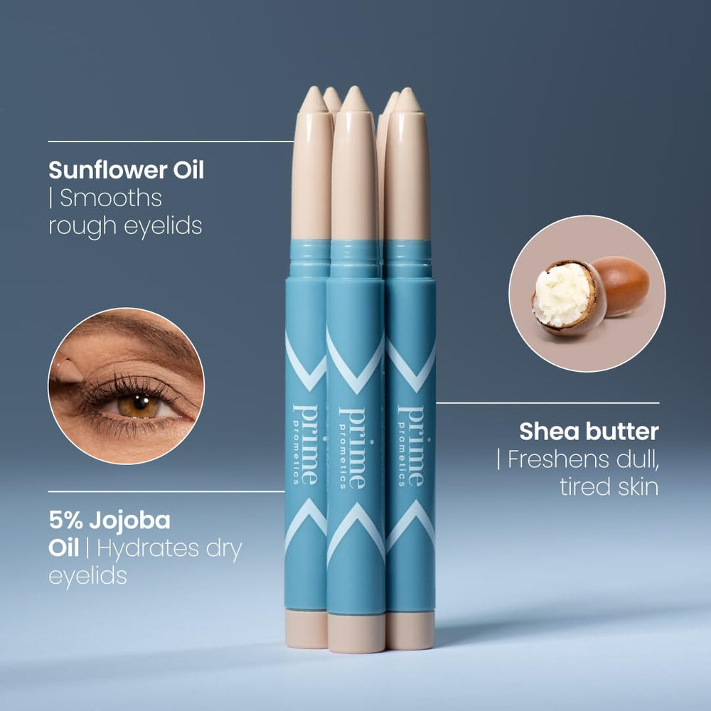 Prime Prometics PrimeEyes skincare-rich formula hydrates and soothes sensitive lids.