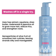 Prime Prometics PrimeHair Luster bottle highlight with hop extract for hair vitality.