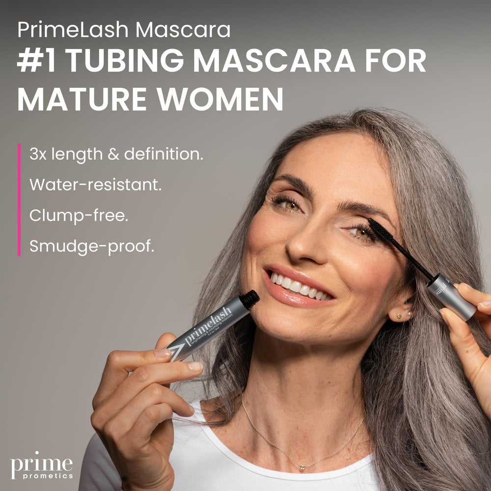 Prime Prometics PrimeLash hypoallergenic formula packaging demonstrates suitability for sensitive eyes.