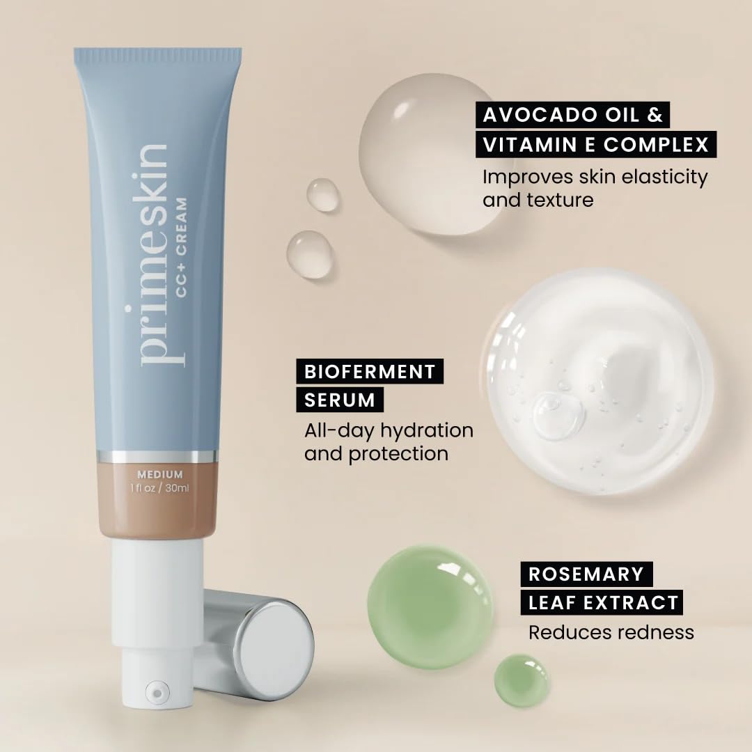 Prime Prometics PrimeSkin CC+ includes avocado oil and rosemary extract for nourishment.