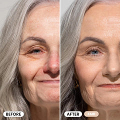Prime Prometics PrimeSkin CC+ texture close-up shows liquid-to-powder transition for crease-free wear.