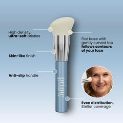 Close-up of Prime Prometics PrimeWand Brush convex design for precise blending.