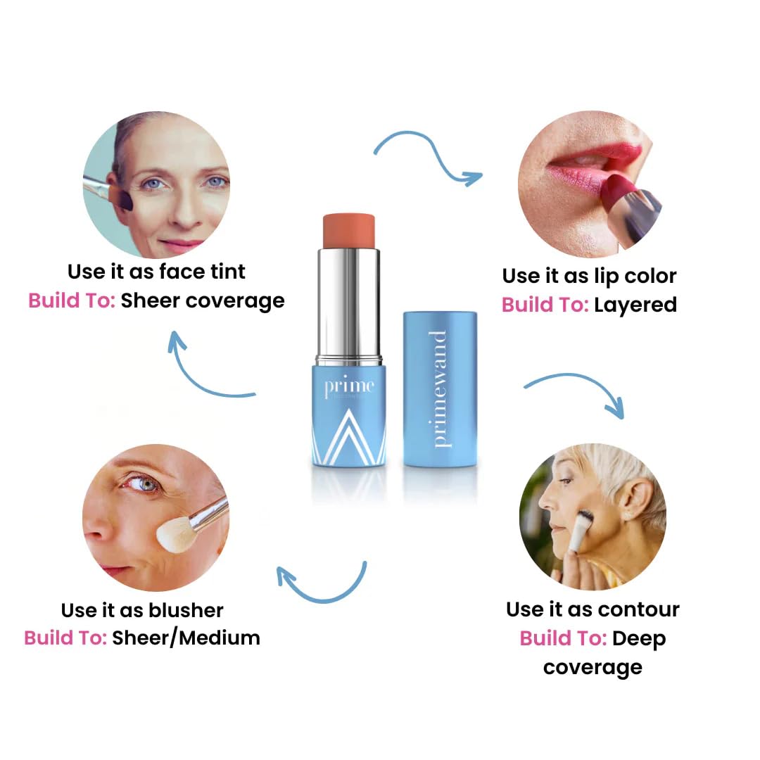 Prime Prometics PrimeWand Nude buildable formula suits any complexion.