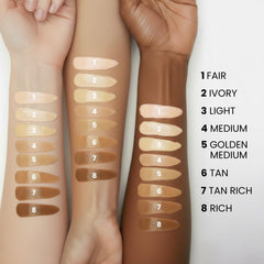 PrimePrometics PrimeSkin CC+ Cream crease-free finish supports a natural look.