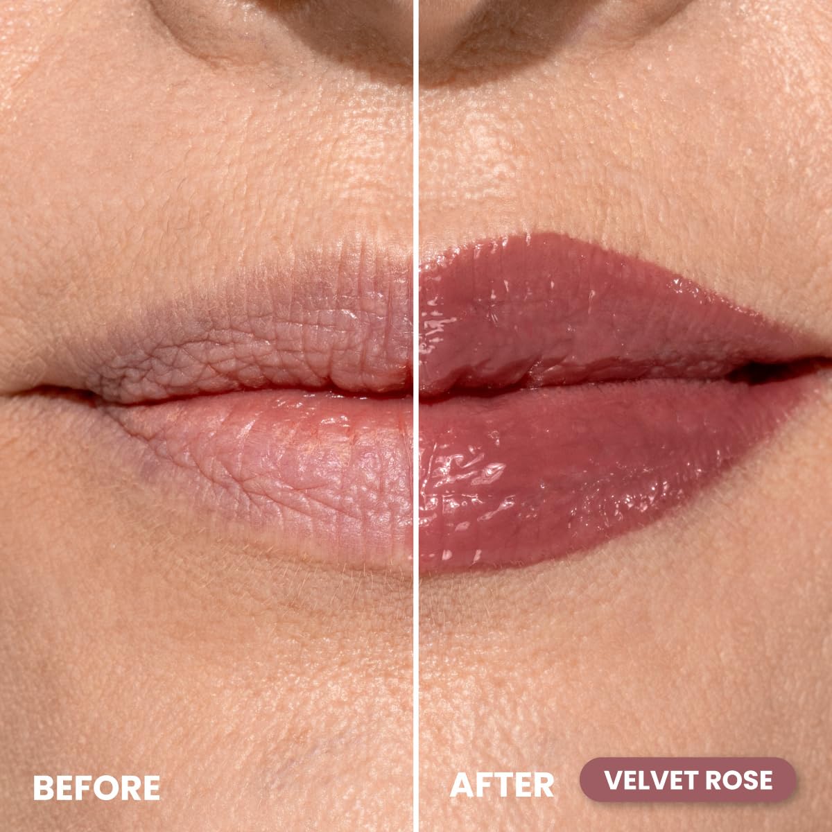 PrimeLip's five buildable tints swatches for mature lips.