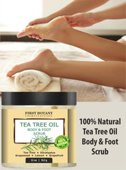 Primero Botánica Cuerpo Exfoliante con Árbol de Té y Sal para piel suave.