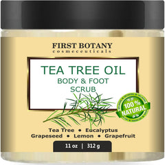 Primero Botánica Pie Exfoliante con Árbol de Té y Sal para pies más frescos.