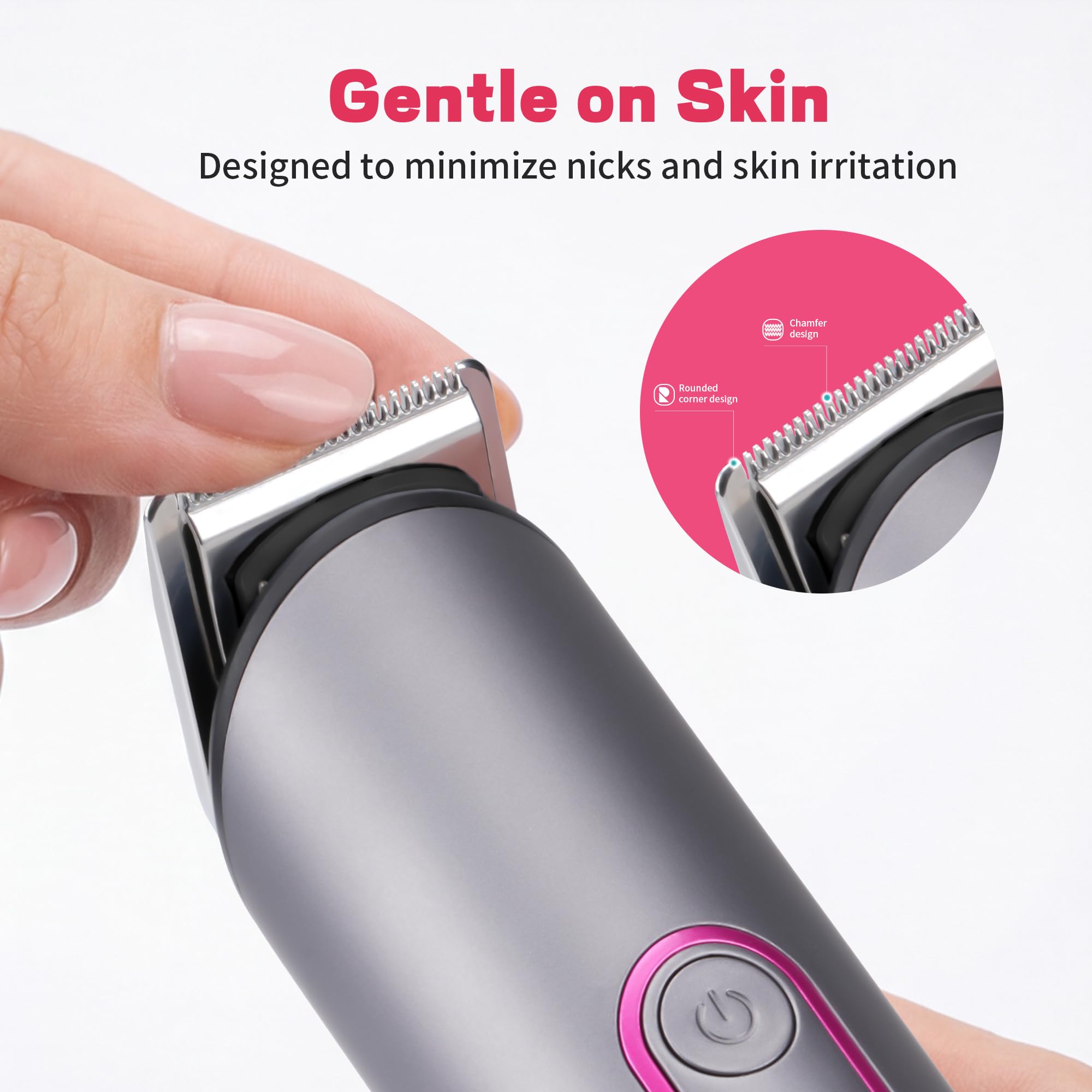 PRITECH bikini trimmer with precise blades preventing fraying