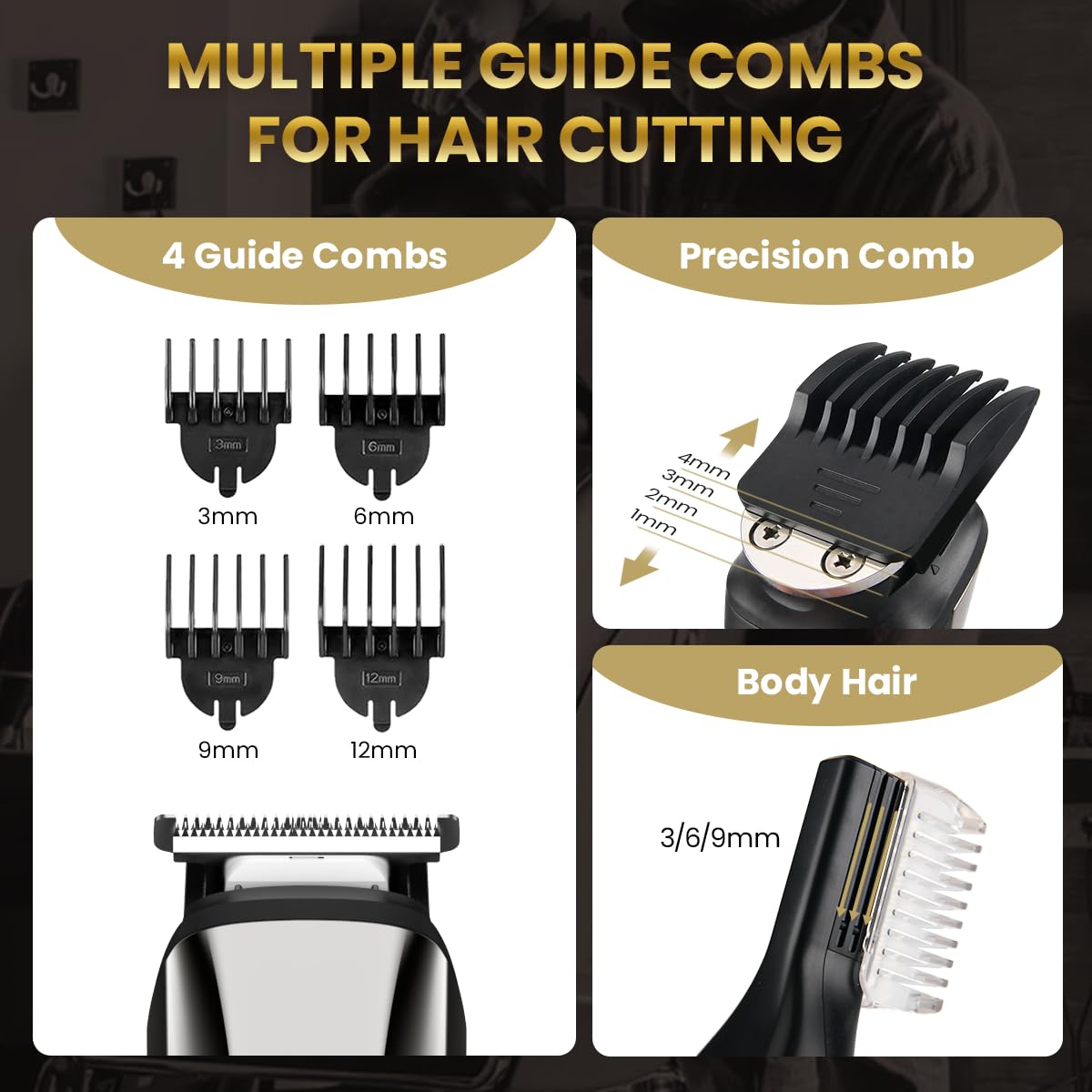 PRITECH detachable blades plus cleaning brush for easy care.