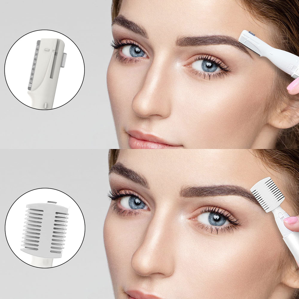 PRITECH Electric Eyebrow Trimmer in travel pouch for quick touch-ups