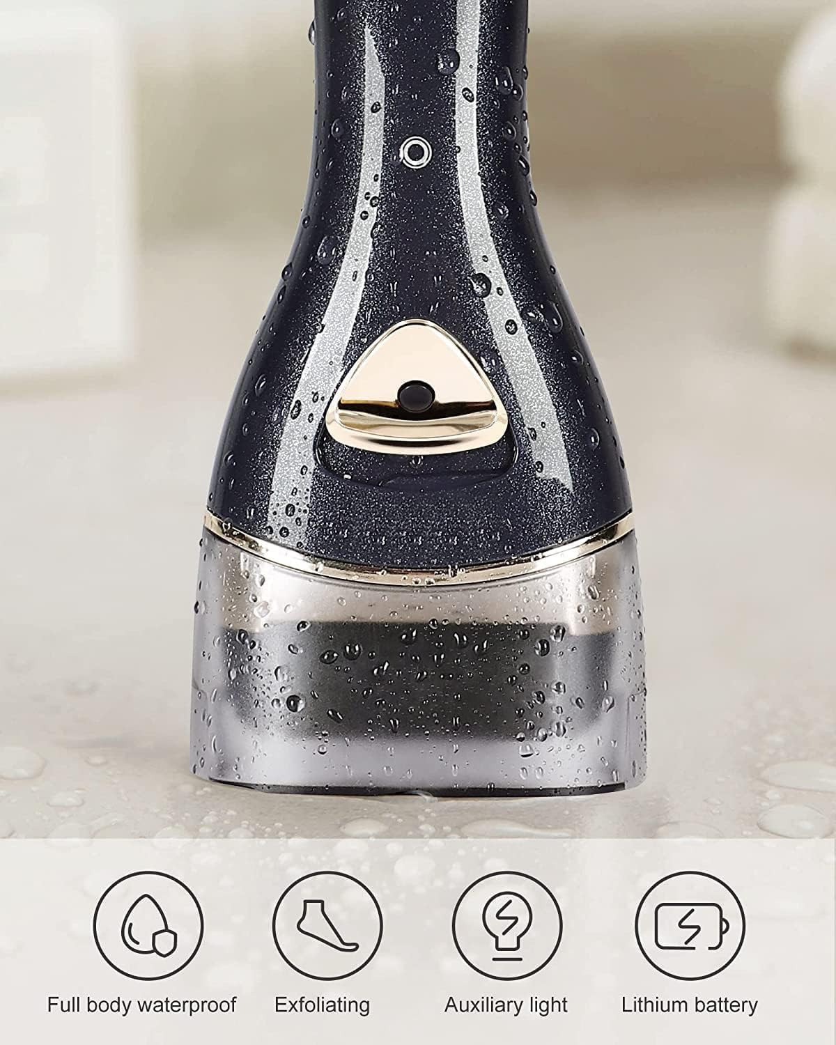 PRITECH ipx6 waterproof design portrait emphasizes easy cleanup after use