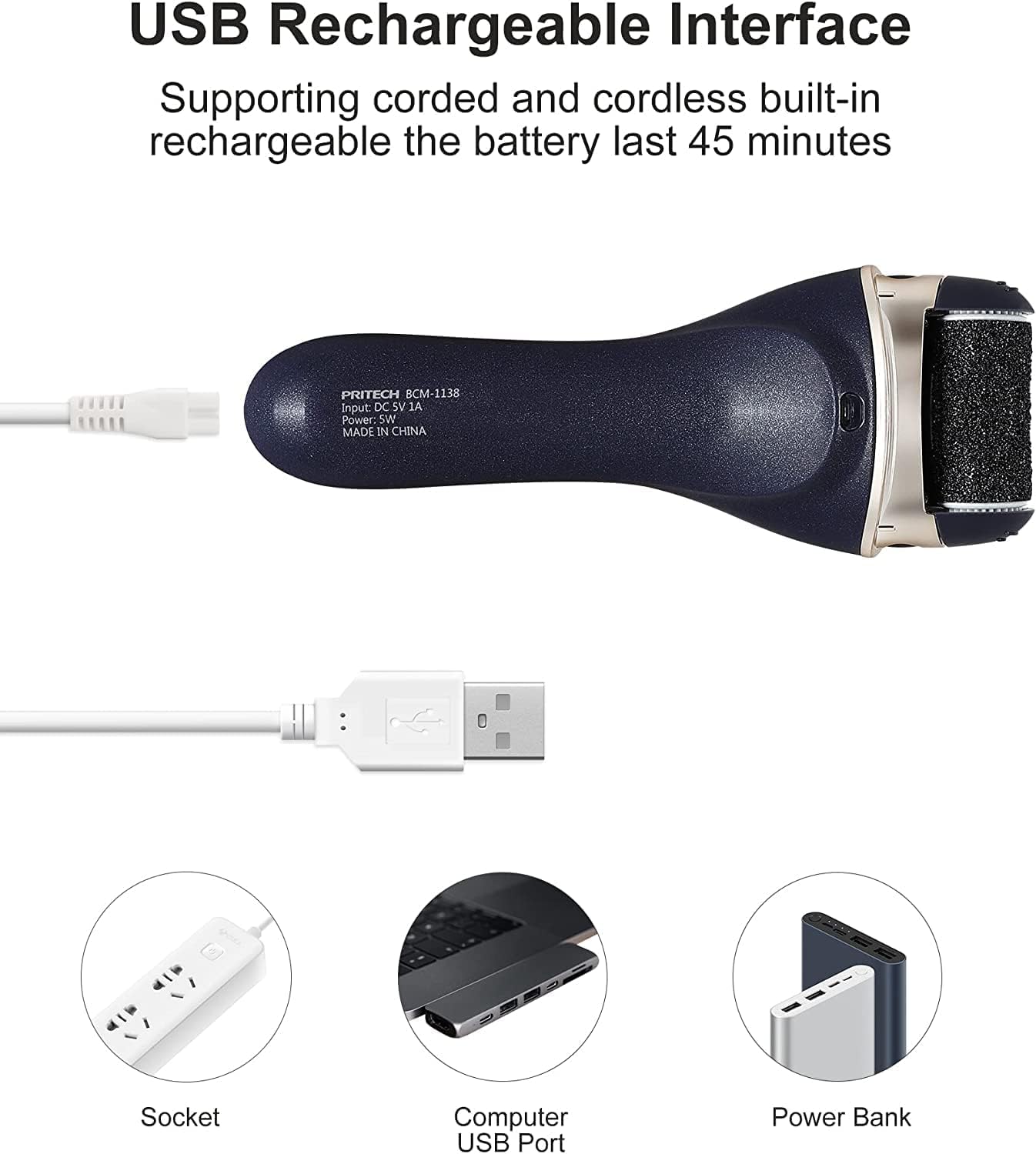 PRITECH rollers types image demonstrating gentle to aggressive options for varied calluses