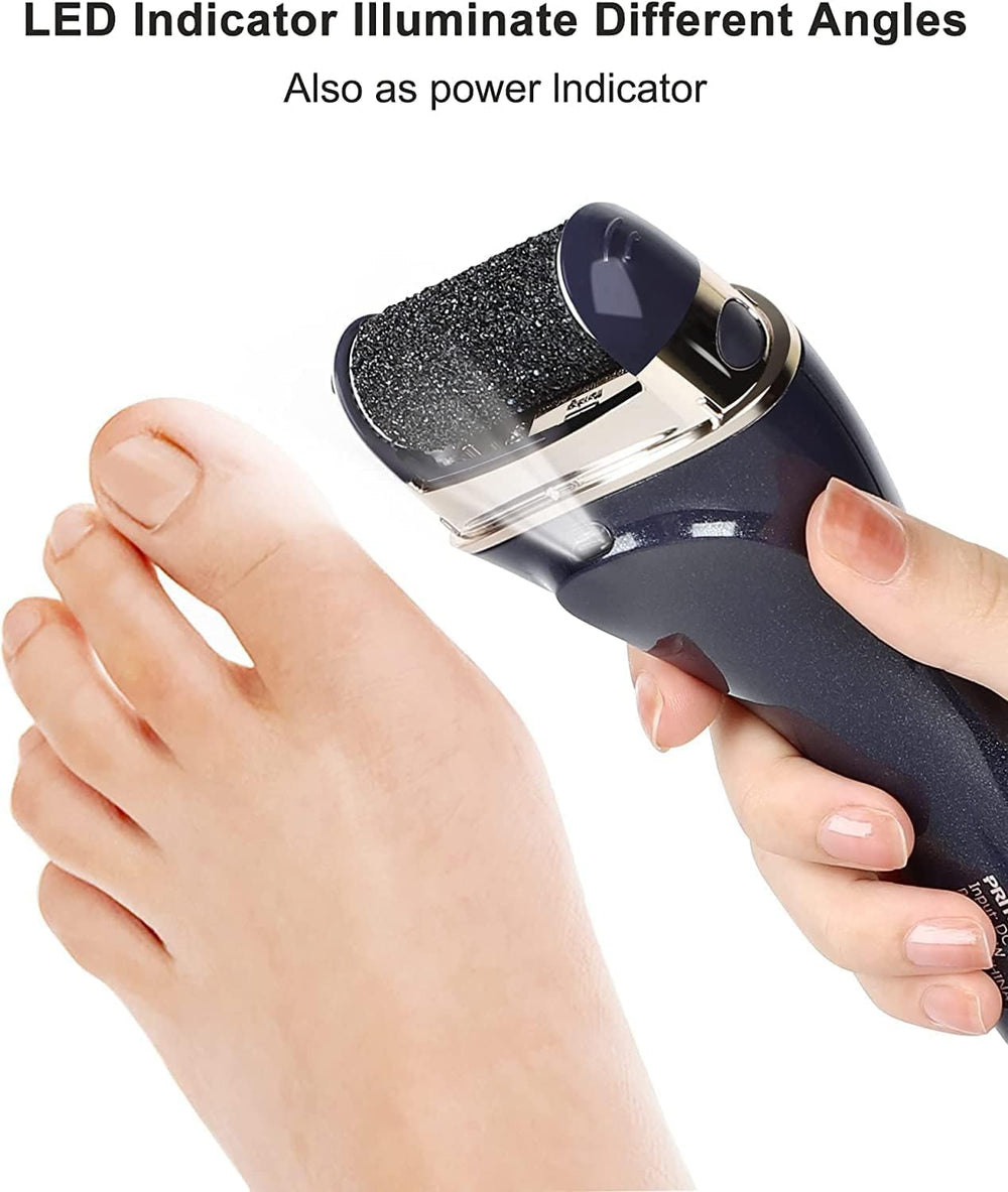 PRITECH two speed operation with visible rpm indicators for customized exfoliation