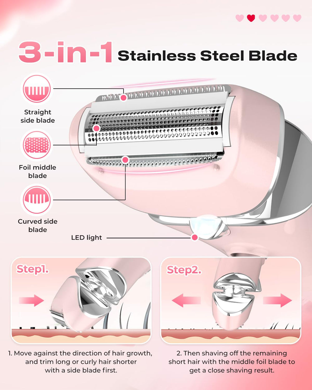 PRITECH cordless shaver delivers up to 80 minutes after a 2-hour charge.