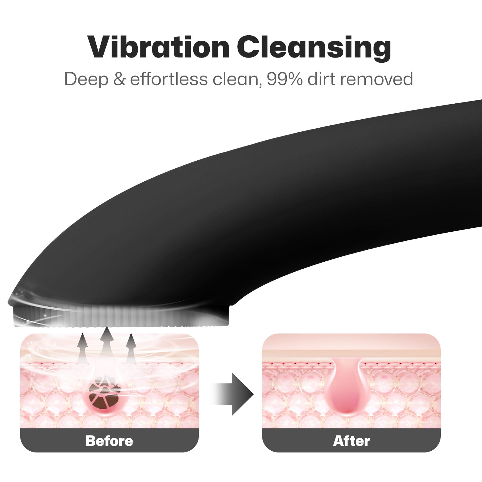 PRITECH brush featuring a heated massage head for improved penetration.