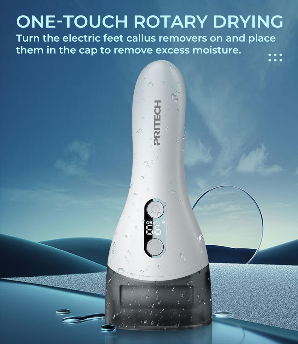 PRITECH gift-ready tool for women or men, promoting smooth heels at home.