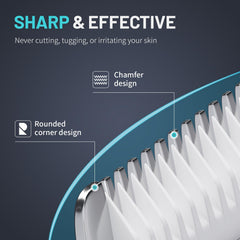 PRITECH Manscape waterproof design for wet or dry trimming with easy cleanup