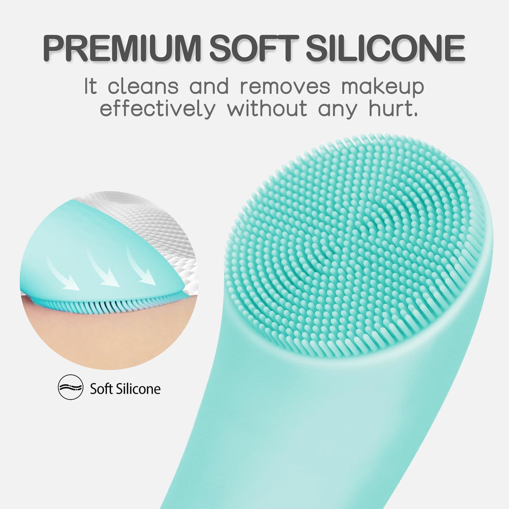 PRITECH ultra-soft silicone bristles minimize irritation while cleansing.
