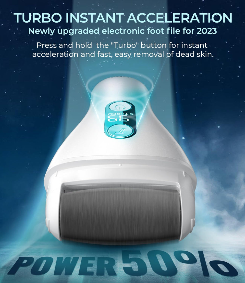 PRITECH three roller heads handle varying levels of callused skin.