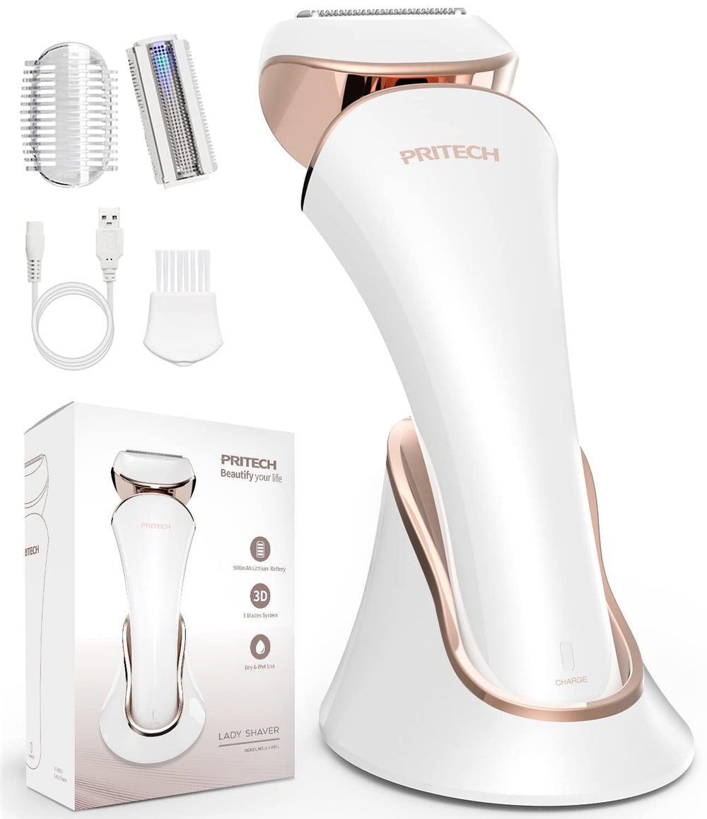 PRITECH women's razor gold for legs, smooth and comfortable shave