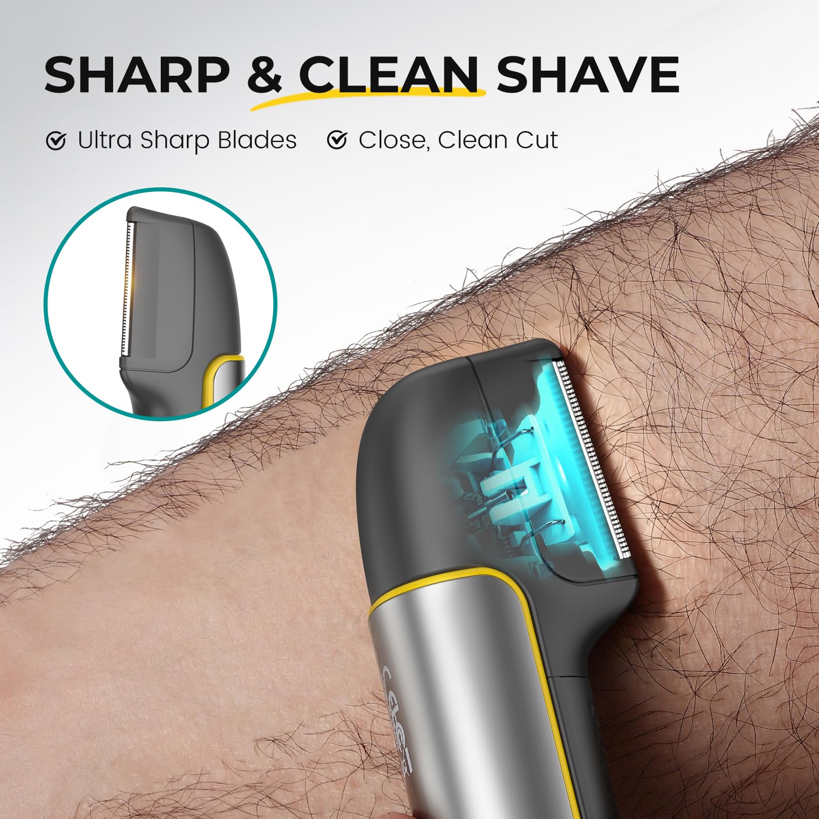 PRITECH Body Trimmer supports wet and dry grooming for shower or dry sessions.
