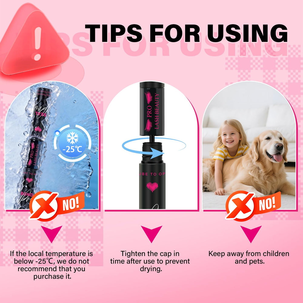PRO LASHBEAUTY All-in-one lash glue promotes quick cluster wear.