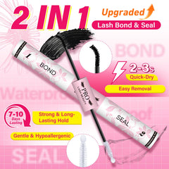 PRO LASHBEAUTY black bond wand demonstrates eyeliner-like effect