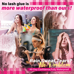 PRO LASHBEAUTY Black lash bond wand closeup highlights precise application for dramatic eyes.