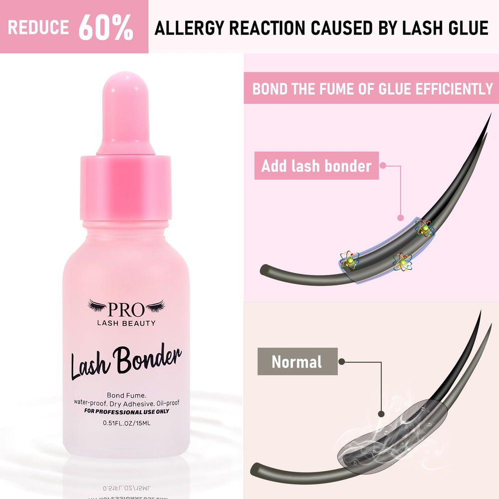 Bonder provides a water-resistant seal on lash extensions