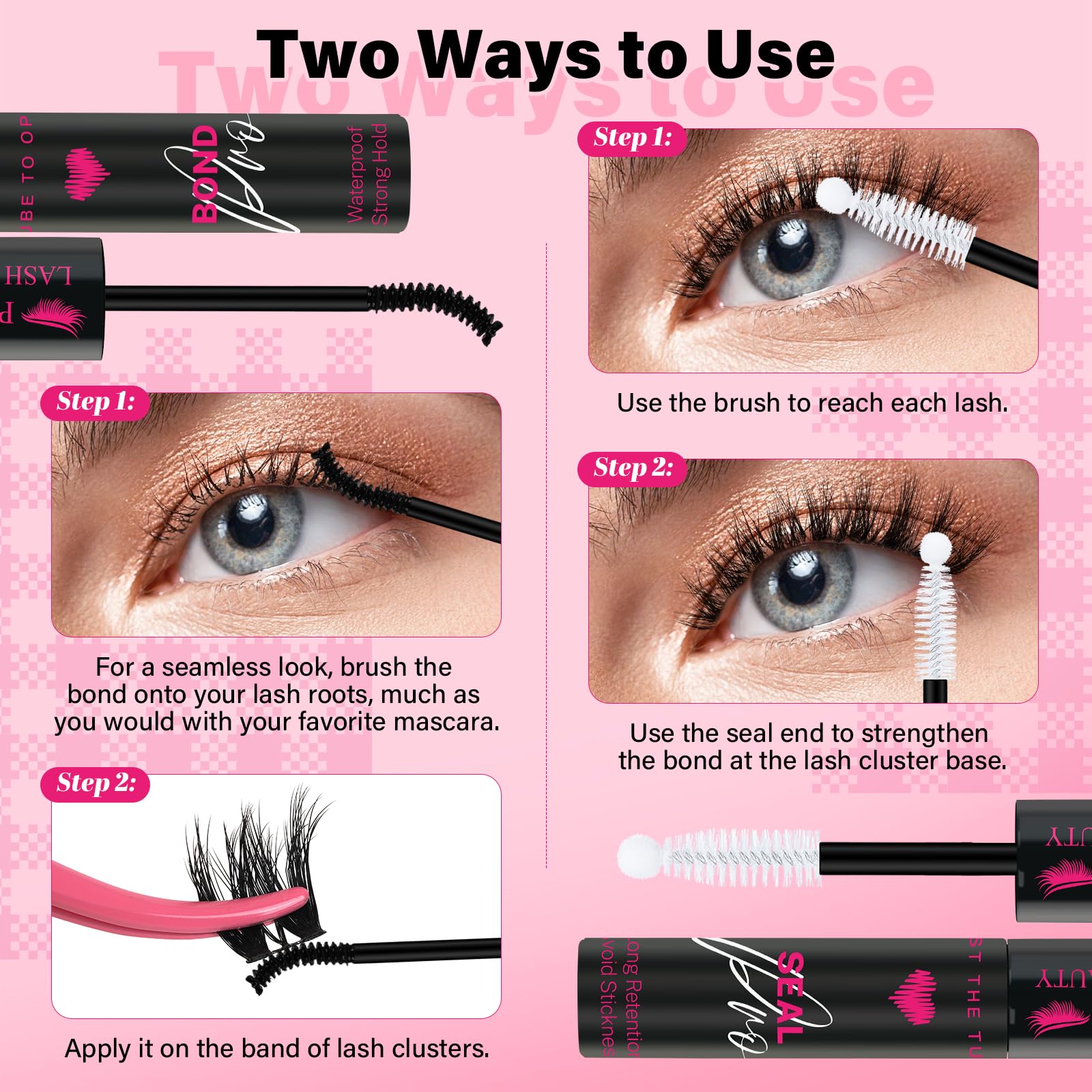 PRO LASHBEAUTY Bottle cap detail emphasizes secure, travel-friendly design.