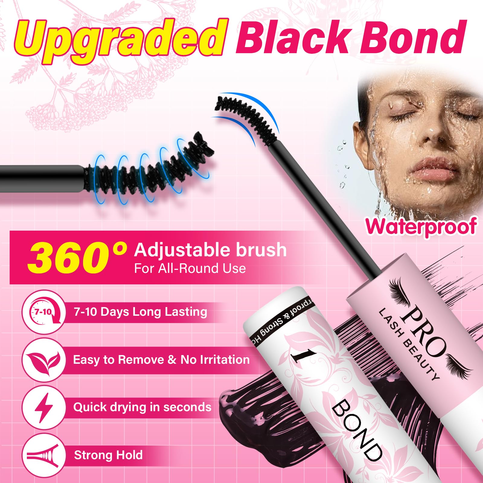PRO LASHBEAUTY clear seal applicator sealing lashes against dirt and oil
